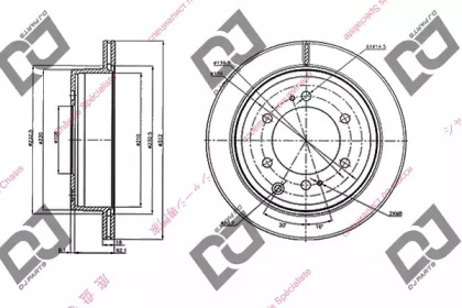 Тормозной диск DJ PARTS BD2073